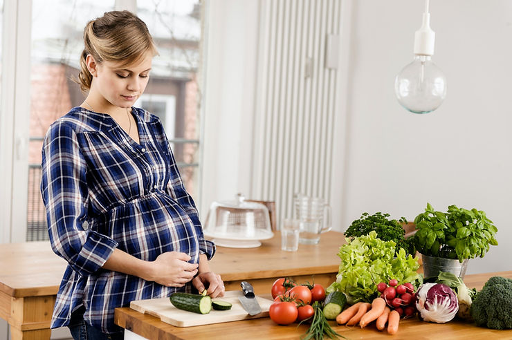 A balanced and nutritious diet for a healthy pregnancy, prescribed by Feto Maternal & GenetYX Center.